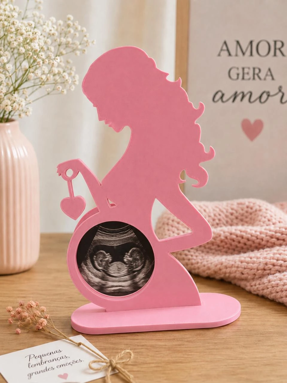 Porta-Ecografía Embarazada 3D – Regalo para Futura Madre – photo 2